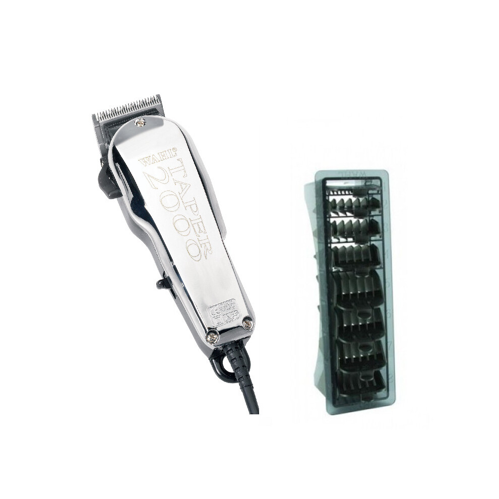 Wahl Taper 2000 Clipper and 1-8 Black Clipper Comb Set