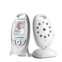 (enchufe del Reino Unido) Monitor de bebé inalámbrico con pantalla de 2,0 pulgadas, voz bidireccional, visión nocturna, LED infrarrojo