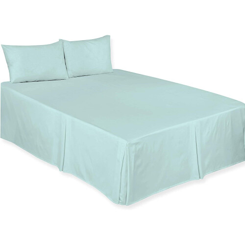 (Duck Egg, King) Plain Dyed Polycotton Platform Easy Care Base Valance Sheet in 18 colours