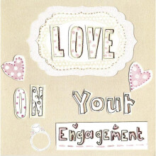 Love On Your Engagement Paper Salad Greeting Card Engaged Greetings Cards