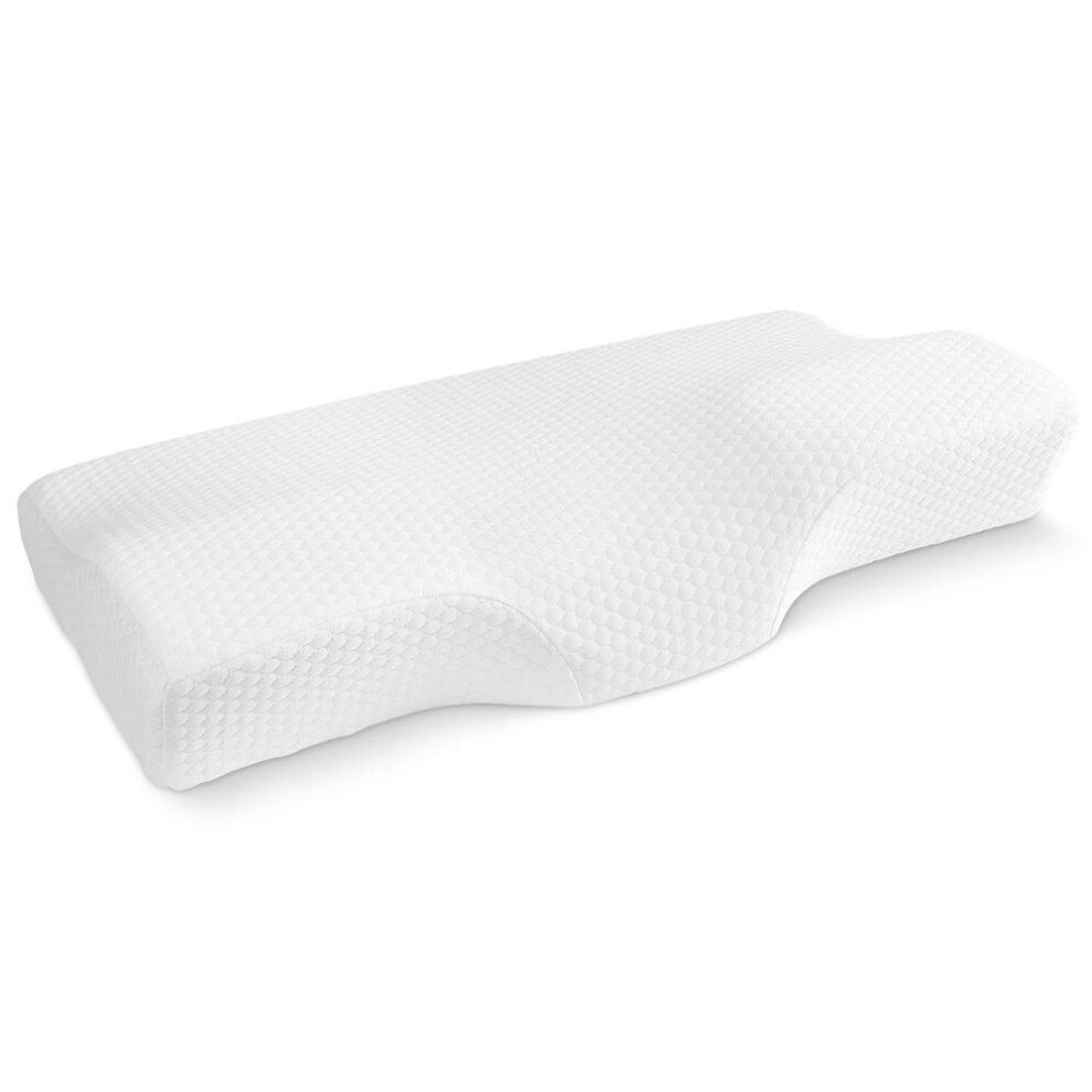 (White, M) Pillow for Sleeping Memory Foam Pillow Neck Pain Stress Relief