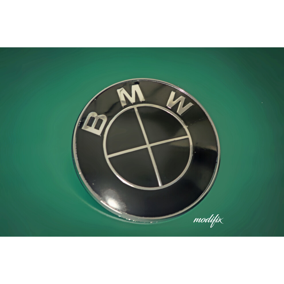 Modifix - BMW Black Badge Emblem Logo Replacement Front Rear 82mm for BMW 1 2 3 4 5 6 7 Series M Sport