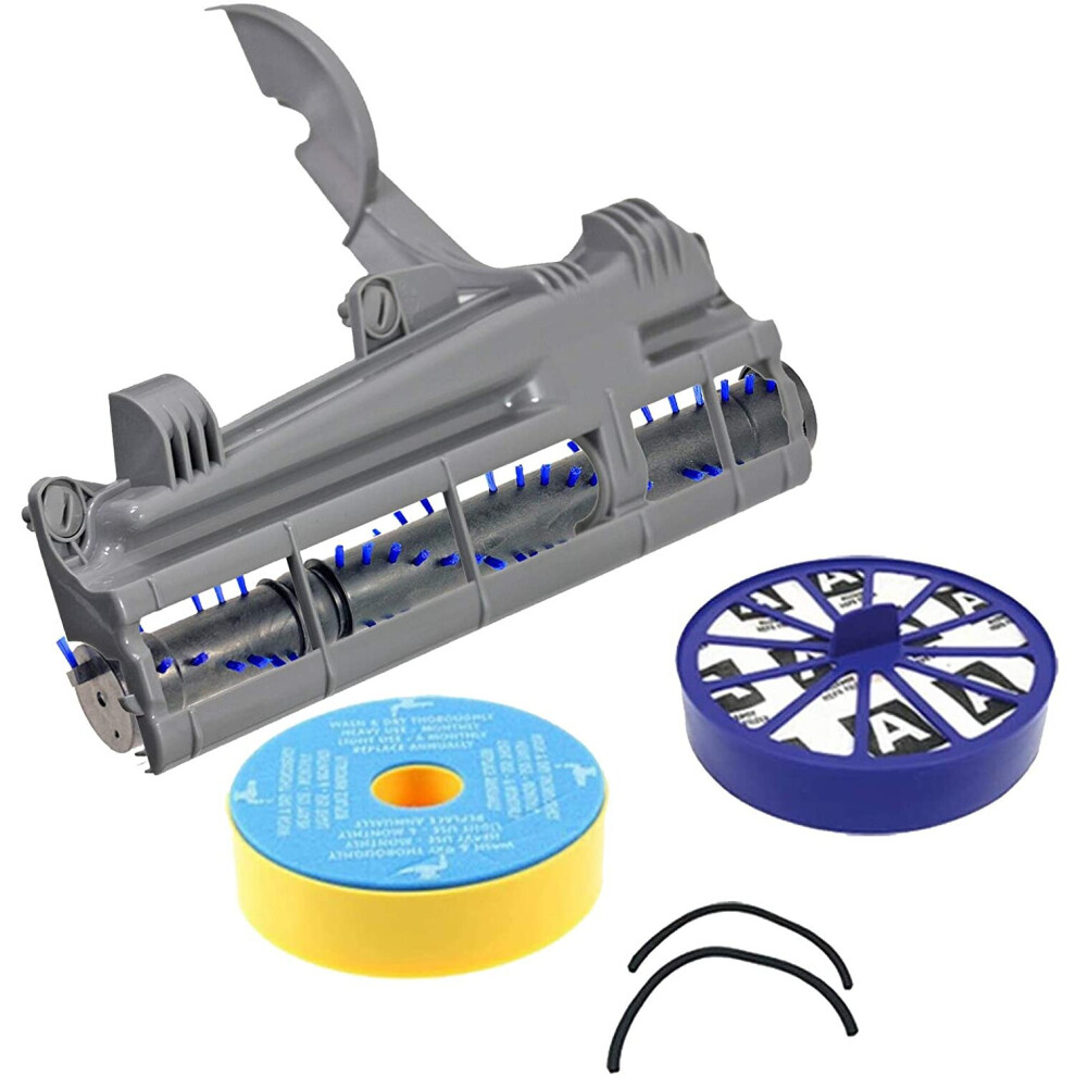 Brushroll + Filters Set + Seal Kit for Dyson DC07 Vacuum Allergy Washable Pre & Post Motor HEPA Filter