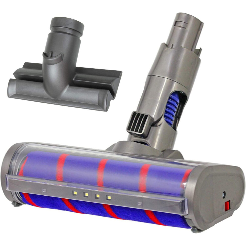 Spares2go Soft Roller Brush Head Hard Floor Turbine + Upholstery Stair Tool For Dyson Dc58 Dc62 Vacuum Cleaner