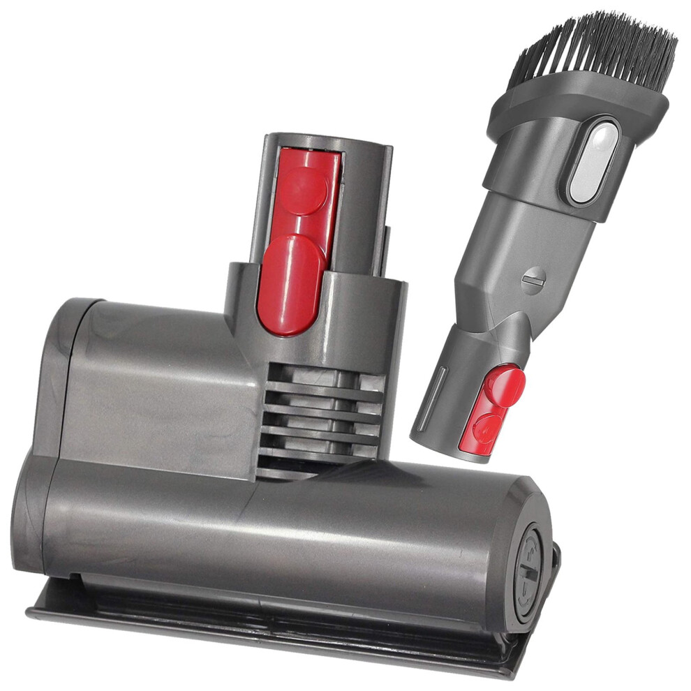 Vacuum Mini Turbine Brush + 2 in 1 Combination Tool for Dyson V7 SV11 V8 SV10 Cordless Motorised Tool Attachment