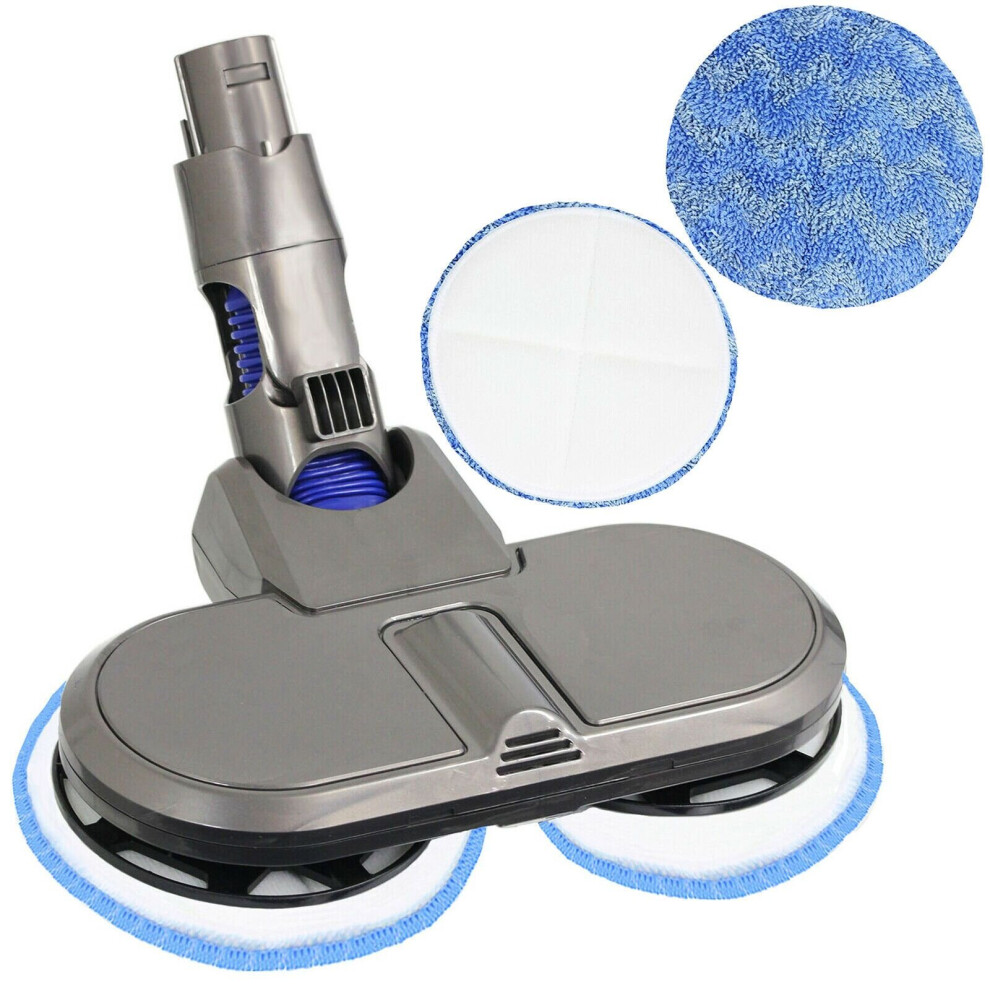 Hard Floor Surface Polisher Scrubbing Cleaning Mop Tool for Dyson SV03 SV04 SV06 Vacuum Cleaner + 4 Pads