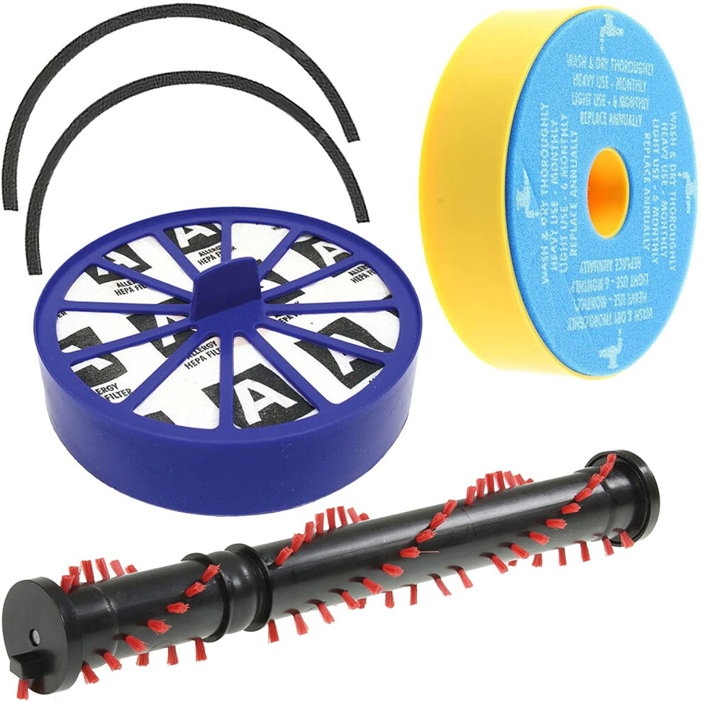Spares2go Filters Set + Brushroll Bar + Seals For Dyson Dc14 Vacuum Non Clutch Allergy Washable Pre & Post Motor Hepa Filter