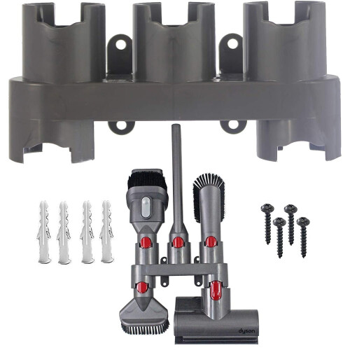 SPARES2GO Wall Mount Accessory Tool Storage Rack Holder for Dyson V7 V8 V10 V11 SV10 SV11