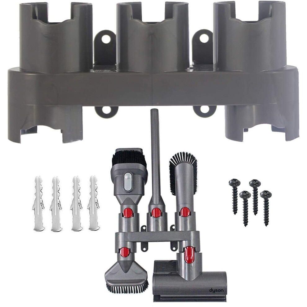 Spares2go Wall Mount Accessory Tool Storage Rack Holder For Dyson V7 V8 V10 V11 Sv10 Sv11