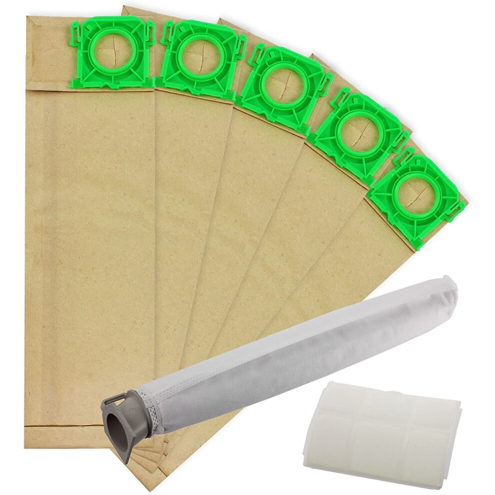 Dust Bags Filter Service Kit for SEBO X1 X2 X3 X4 X5 Extra & C1 C2 C3 Series Vacuum Cleaner (5 Bags, 2 Filters)