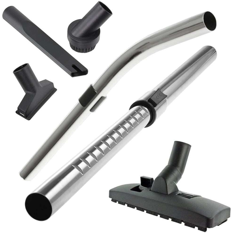 Spares2go Telescopic Bent End Rod Handle + Tool Kit For Numatic Vacuum Cleaner