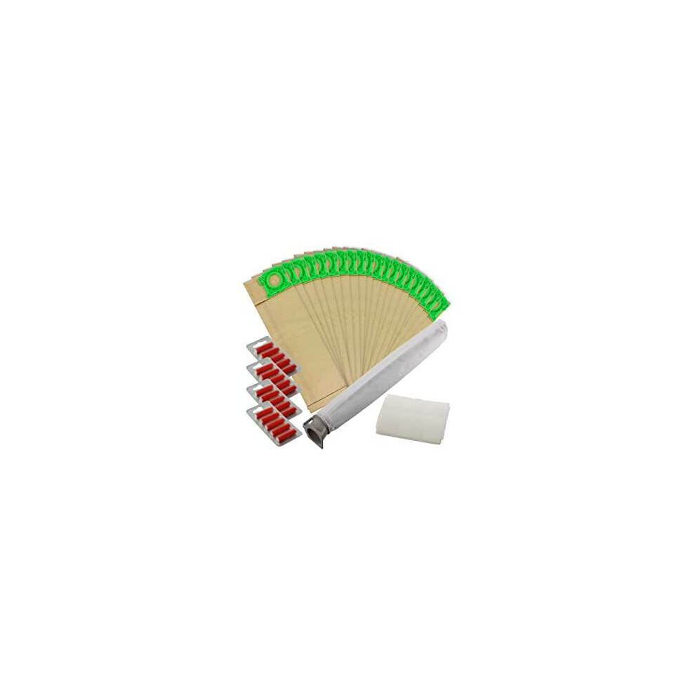 Dust Bags Filter Service Kit for SEBO X1 X2 X3 X4 X5 Extra & C1 C2 C3 Series Vacuum Cleaner (20 Bags, 2 Filters) + 20 Fresheners