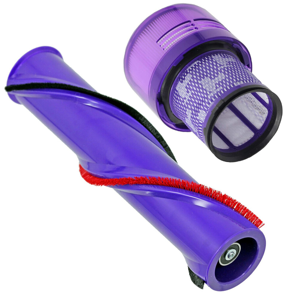 Spares2go Brushroll Bar + Washable Filter For Dyson V11 Sv14 Cyclone Cordless Vacuum (237Mm)