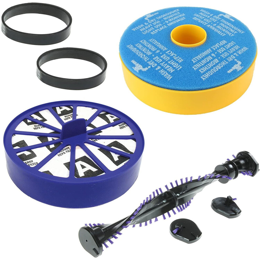 Filters Set + Clutched Brush Bar + Belts for Dyson DC14 Vacuum Allergy Washable Pre & Post Motor HEPA Filter