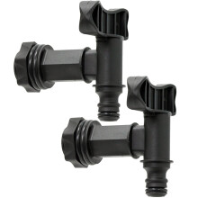 UNIVERSAL Water Butt Tap 3/4" BSP Quick Connect Rain Barrel Home Brew Beer x 2