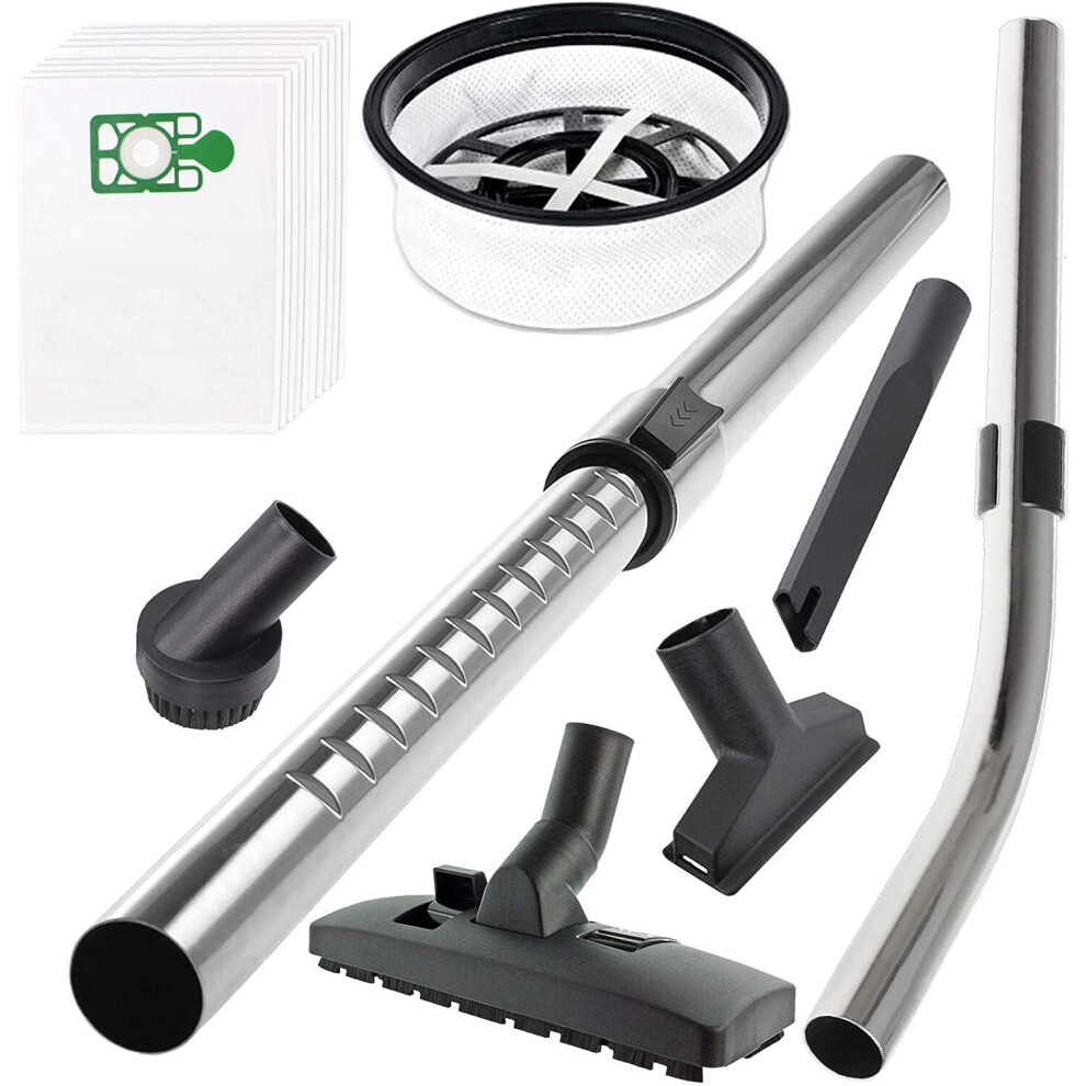 Telescopic Rod, Bent End Rod Handle, Tool Kit, 10 Dustbags + Filter for NUMATIC Vacuum