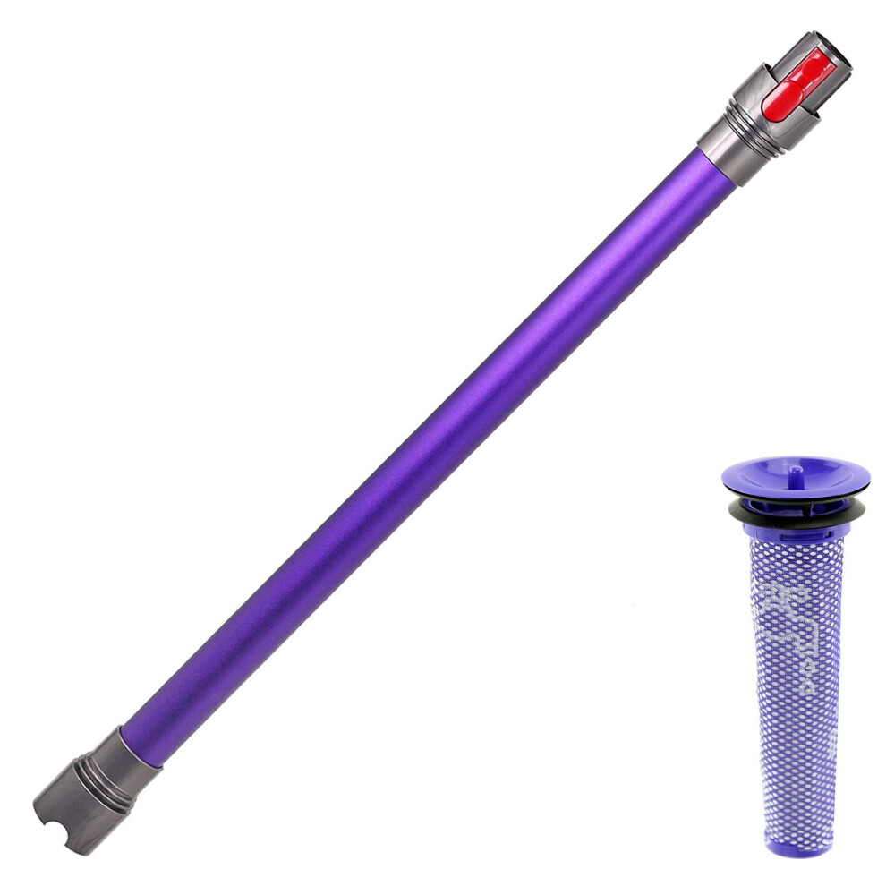Spares2go Purple Wand Tube For Dyson V7 Sv11 Rod Pipe Cordless Vacuum + Pre Motor Filter