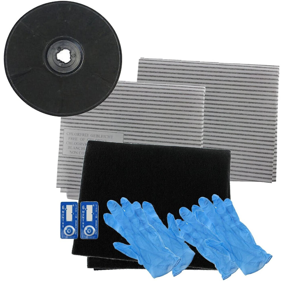 Spares2go Carbon Charcoal + Grease Filter Kit For Indesit Cooker Hood / Extractor Vent Eff57 Type (230 X 20 Mm)