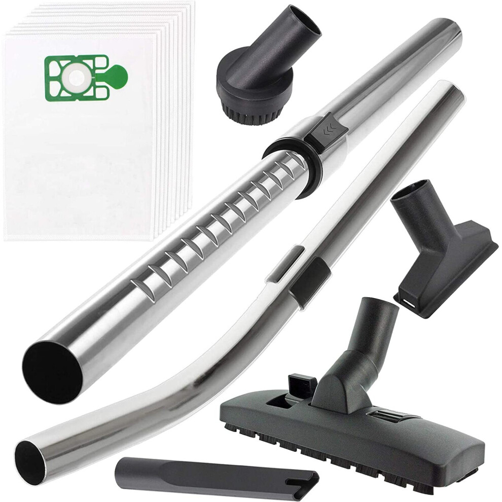 Telescopic Rod, Bent End Handle, Mini Tool Kit + 10 Dustbags for NUMATIC Vacuum