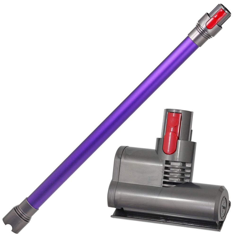 Spares2go Vacuum Mini Motorised Turbine Brush For Dyson V10 Sv12 + Rod Wand Tube Purple