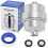 SPARES2GO UNIVERSAL Shower Head Filter Chrome Steel Effect Hard Water Purifier Softener 1