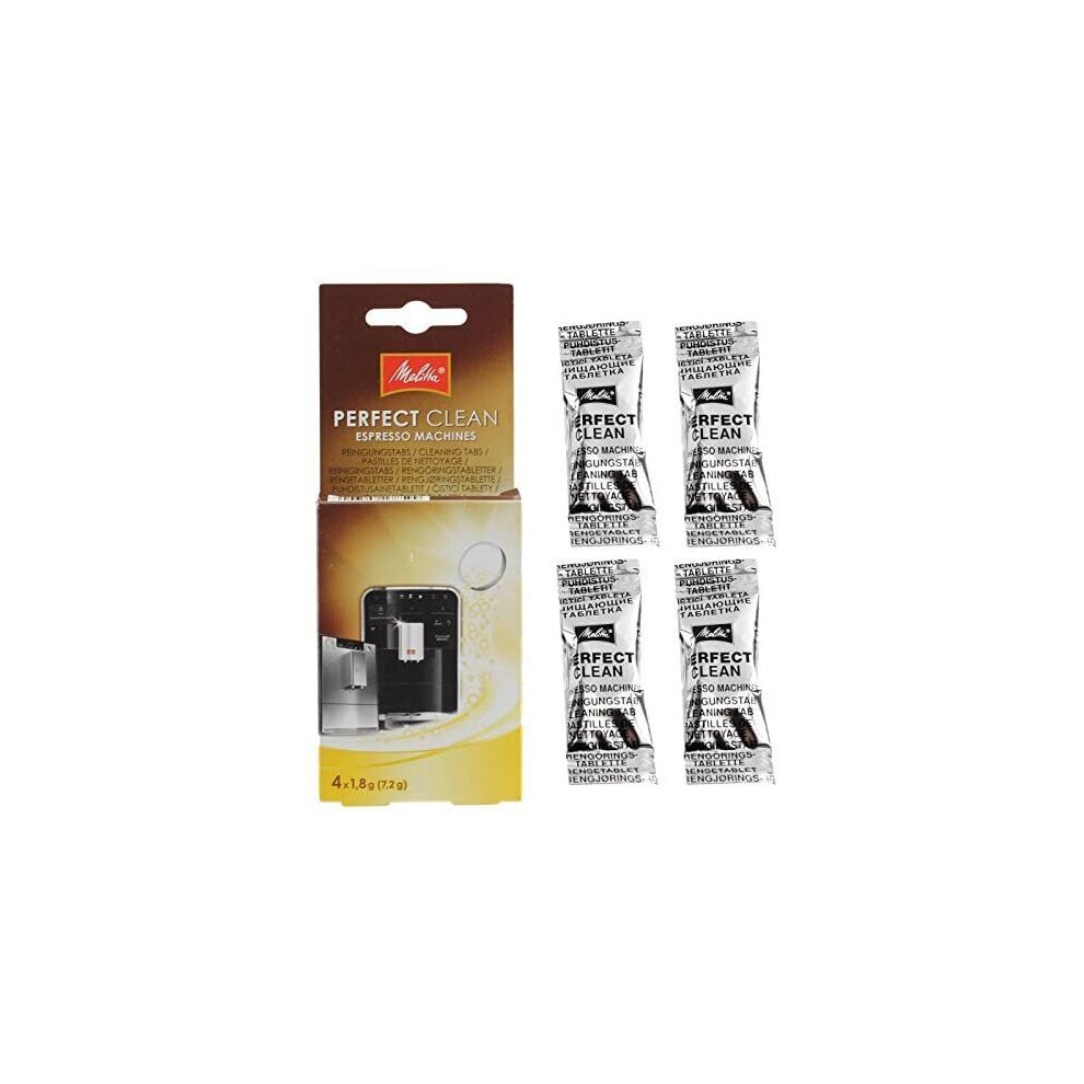 Genuine Melitta Perfect Clean Coffee Machines Cleaning Tablets (Pack of 4)