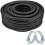 SPARES2GO Universal Flexible Hose Pipe for Dust Extractor + 2 Clamp Clips (25mm, 5m) 1