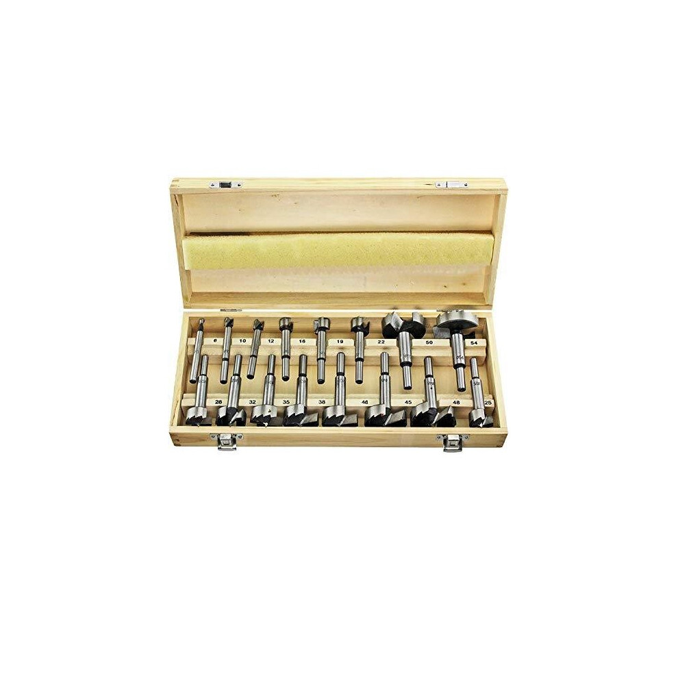 16 Piece Forstner Complete 6mm - 54mm Drill Bit Tool Set
