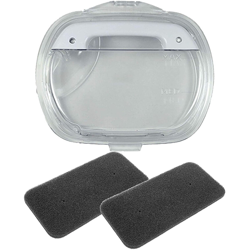 Spares2go Water Collector Door Container + 2 Filters For Candy Tumble Dryer