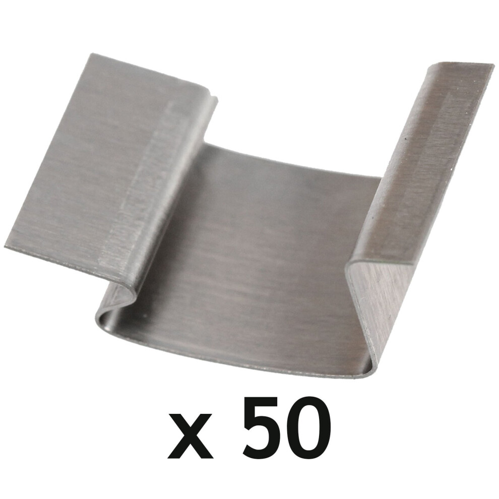 Spares2go Greenhouse Clips Stainless Steel Glass Glazing Window Sprung Clips (Pack Of 50)