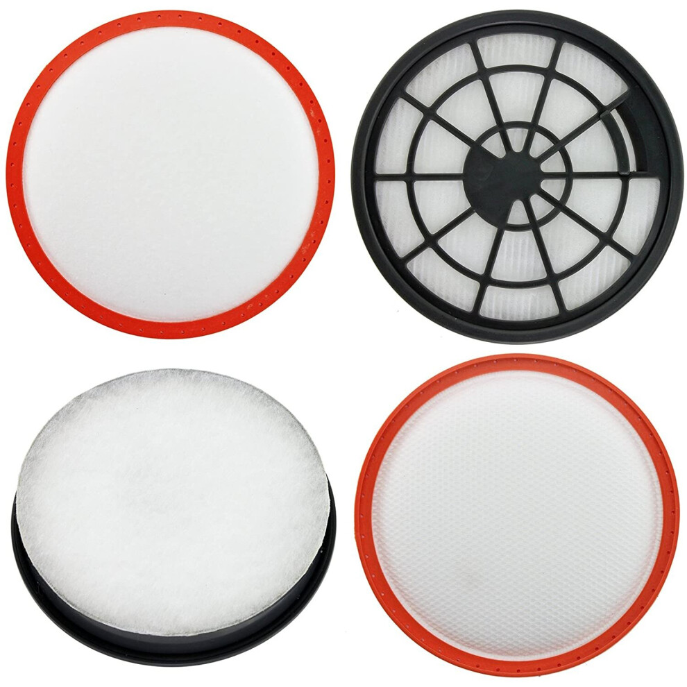 Spares2go Central Hepa Motor Filter Kit For Vax C86-E2 Vacuum Cleaner (Pack Of 4)