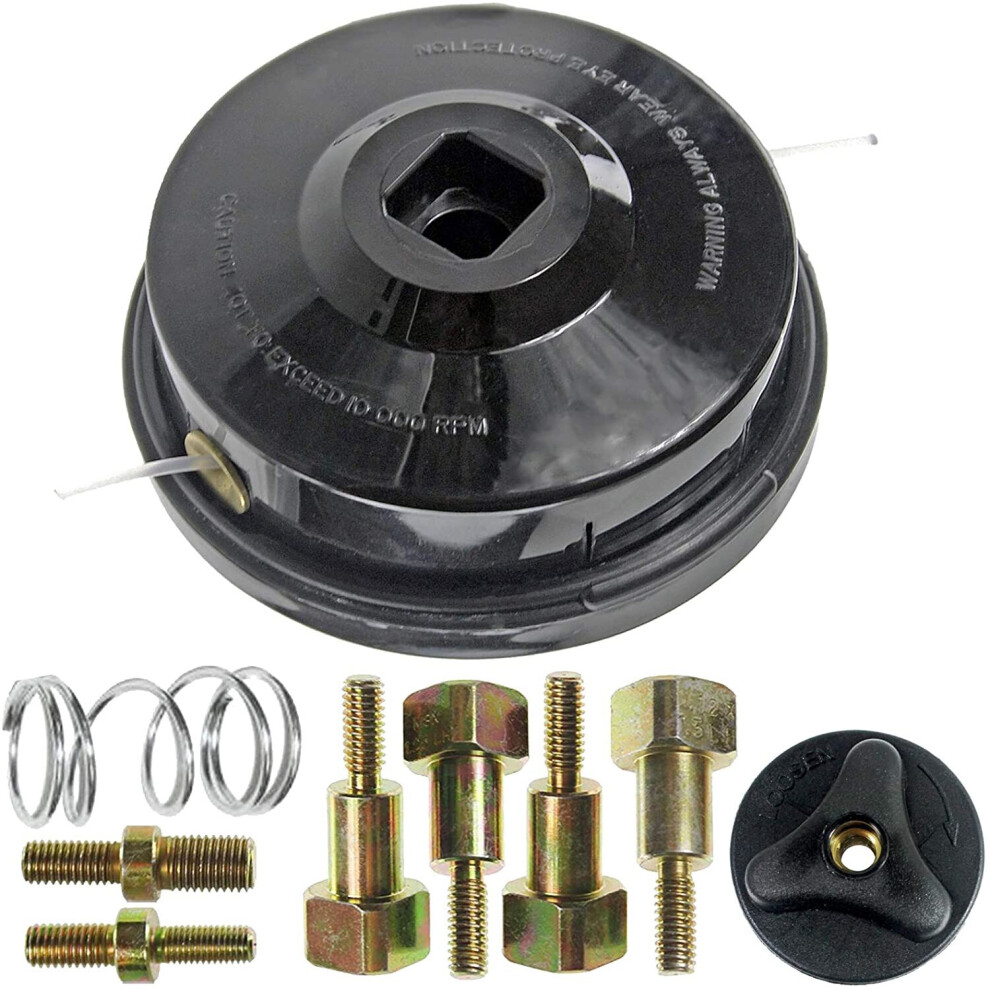 UNIVERSAL Dual Line Manual Feed Head with Bolts for Strimmer/Trimmer/Brushcutter