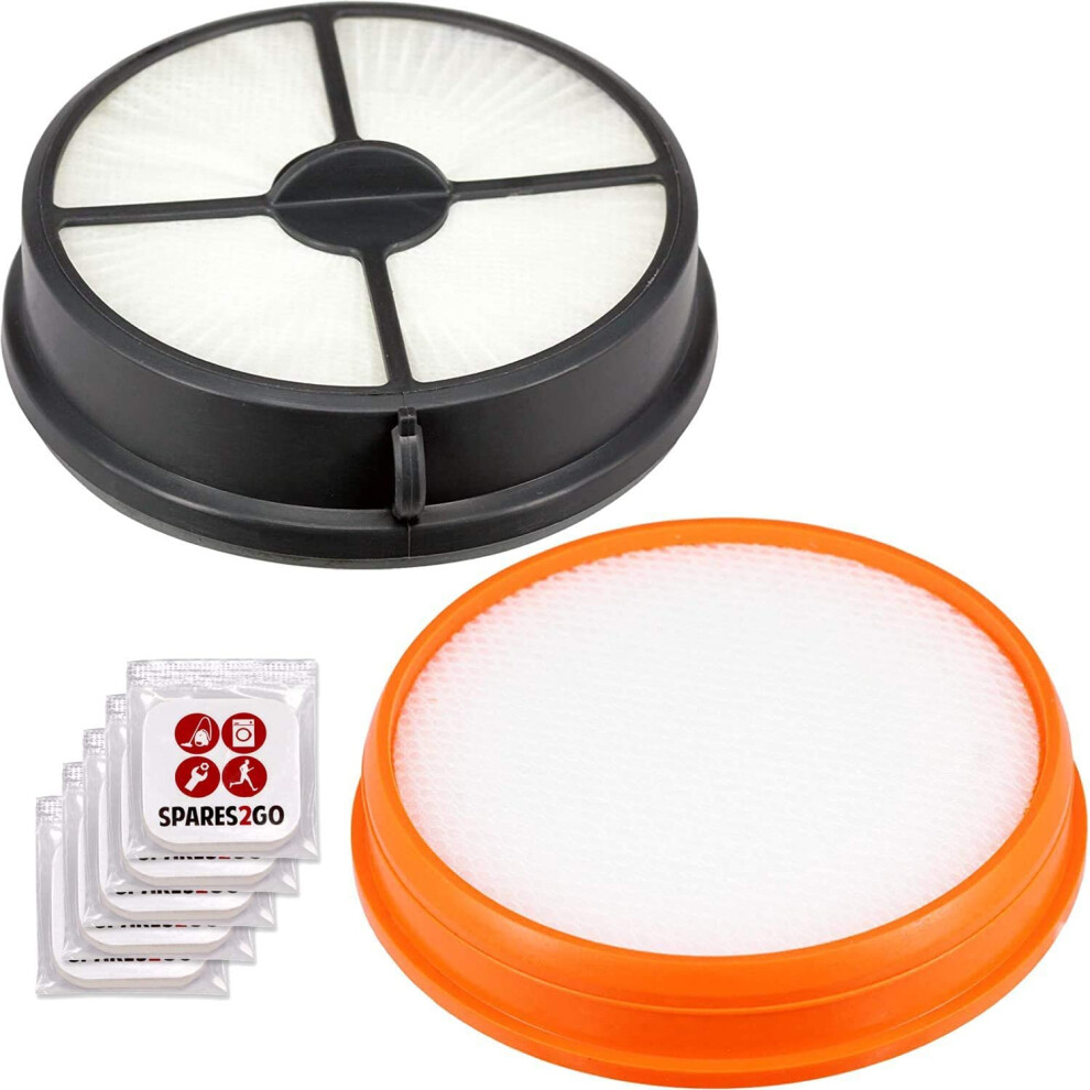 Spares2go Hepa Filter Kit Type 27 For Vax Reach Total Home Pets Family Series Vacuum Cleaner (Pre And Post Motor, + 5 Freshener Tabs)