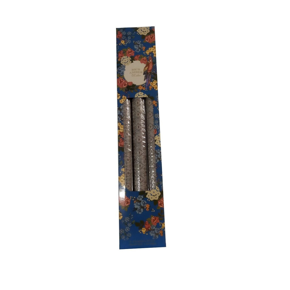 3pk Scented Floral Draw Drawer Liner Sheet 58x43cm Rich Amber & Cedar