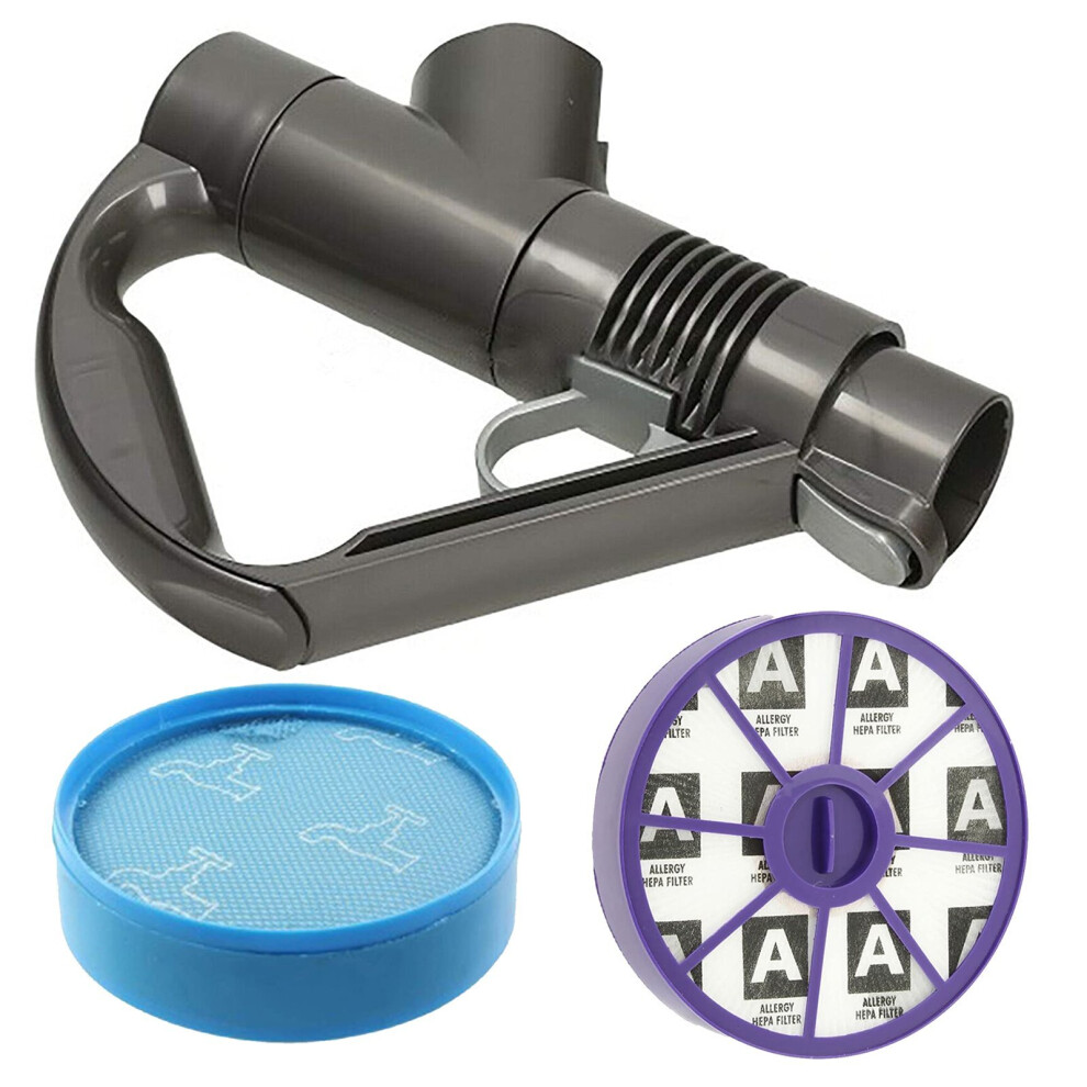 Spares2go Wand Handle For Dyson Dc19 Dc19t2 Vacuum Cleaner + Pre & Post Motor Filter