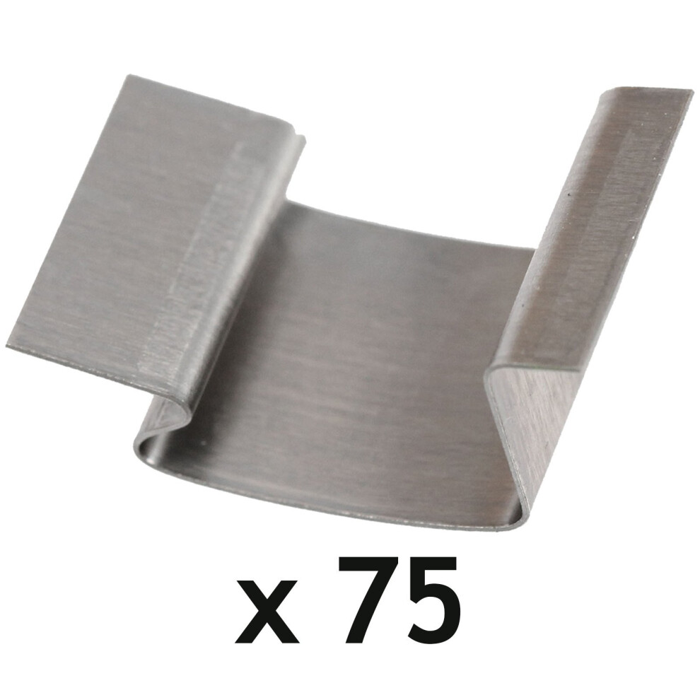 Spares2go Greenhouse Clips Stainless Steel Glass Glazing Window Sprung Clips (Pack Of 75)