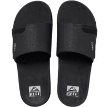 (10 UK, Black/Silver) Reef Mens Fanning Summer Beach Sandals Slides Flip Flops Sliders