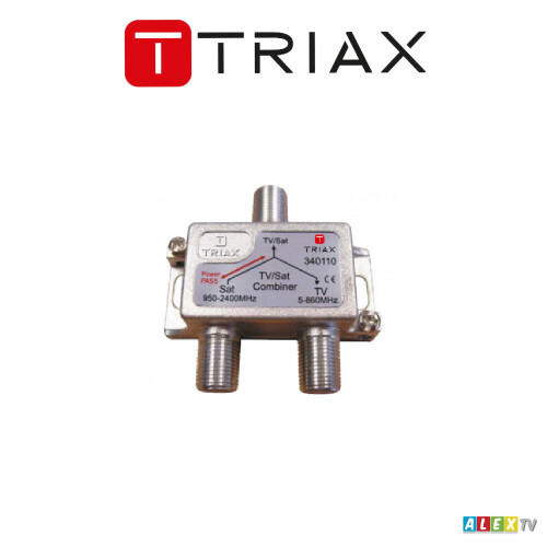 Triax TV and Satellite Diecast 2 Way Combiner - 340110 1