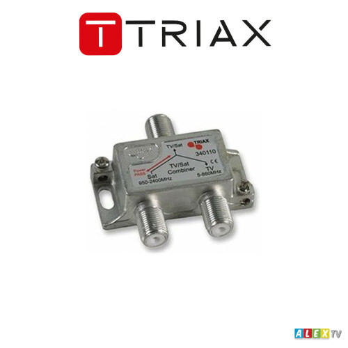 Triax TV and Satellite Diecast 2 Way Combiner - 340110 2