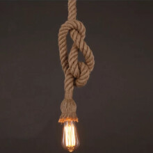 4M E27 Hemp Rope 1 Head Vintage Hanging Pendant Ceiling Light Lamp Industrial Retro Country Style Dining Hall Restaurant Bar Cafe Lighting