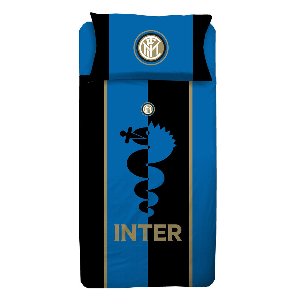 Inter Milan Single Duvet Cover and Pillowcase Set - European Size