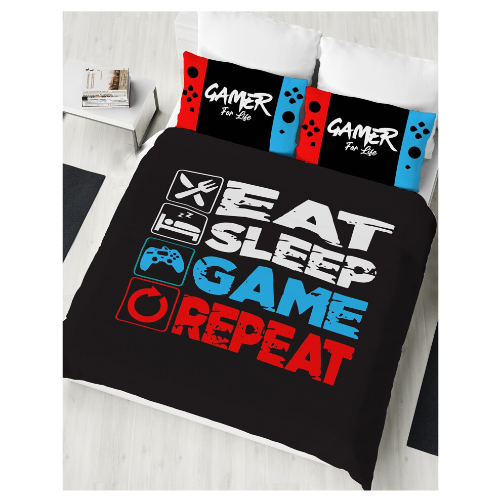 Gamer for Life Double Panel Duvet and Pillowcase Set