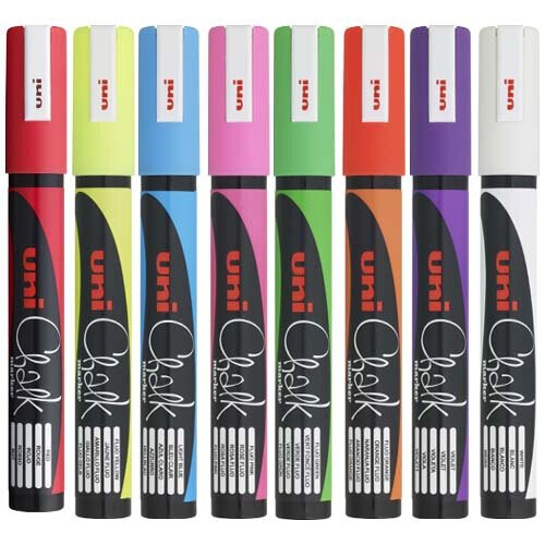 Uni-Ball PWE uni-5M Medium Chalk Marker Bullet Tip ass… 1