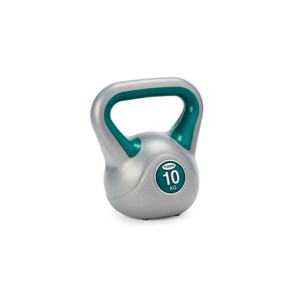 York Fitness Vinyl Coated Gym Training Home Kettlebell - 10kg