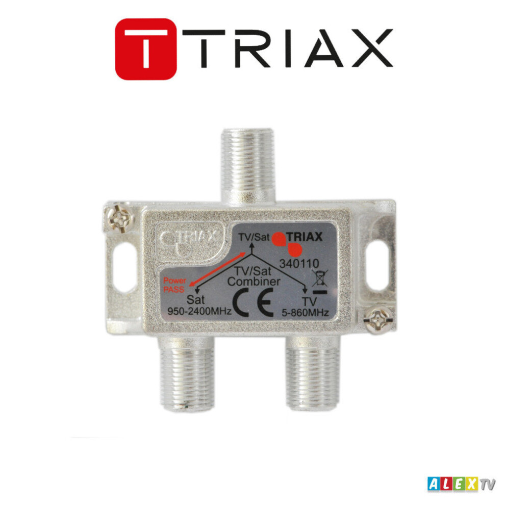 Triax Tv And Satellite Diecast 2 Way Combiner - 340110 7626011031579