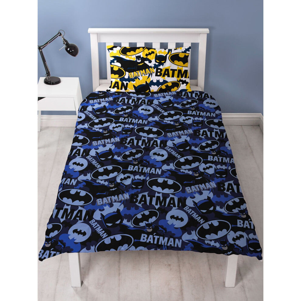 Batman Camo Single Duvet Cover and Pillowcase Set