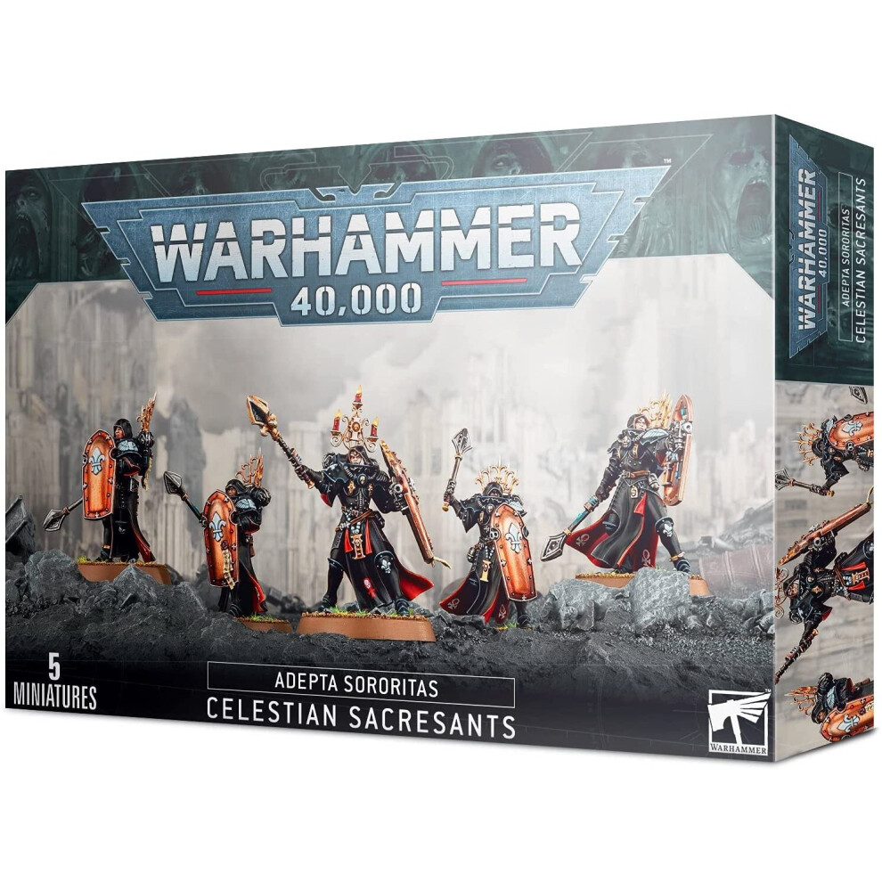 Games Workshop - Warhammer 40K - Adepta Sororitas: Célestian Sacrosants - Tabletop Miniatures Wargame