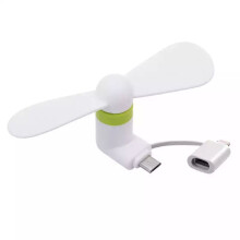 (White) 2 in 1 Mini Portable Mobile Phone Fan Cooler