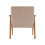 Living And Home Modern Oak Wooden Single Sofa Armchair, Beige 4