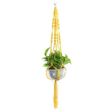 (Golden Yellow) Garden Plant Hanger Indoor Hanging Planter Basket Rope Holder Flower Pots